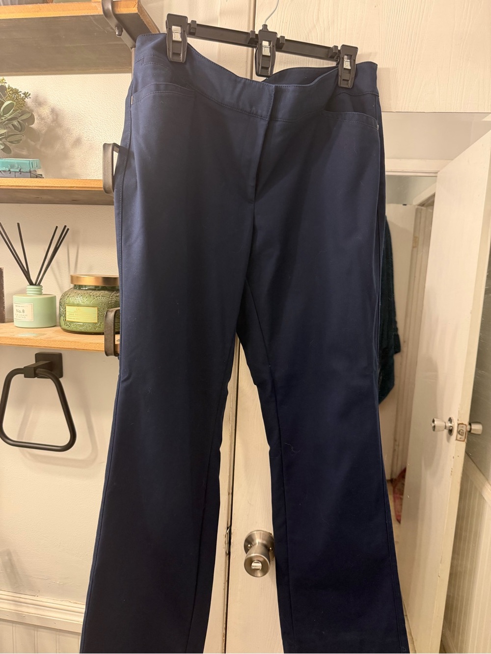 White House Black Market Navy Blue Bootcut Pants